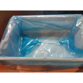 F�ringssekk Bl� for stablekasse, Bunt a/25 stk 600+400X650 20My